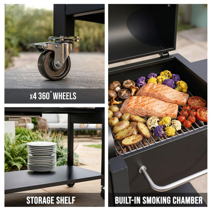 CosmoGrill Hybrid 3+1 Burner Dual-Fuel BBQ with Cover – product image 7
