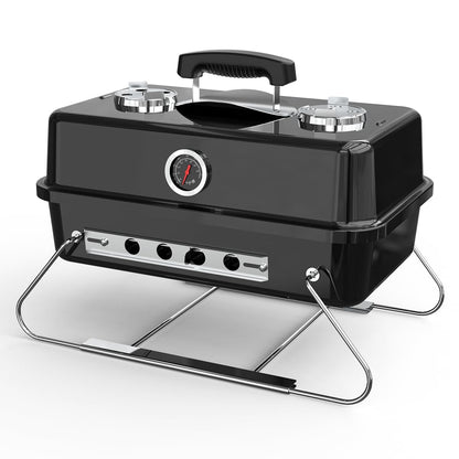 House of Home Portable Folding Charcoal BBQ with Thermometer – product image 1