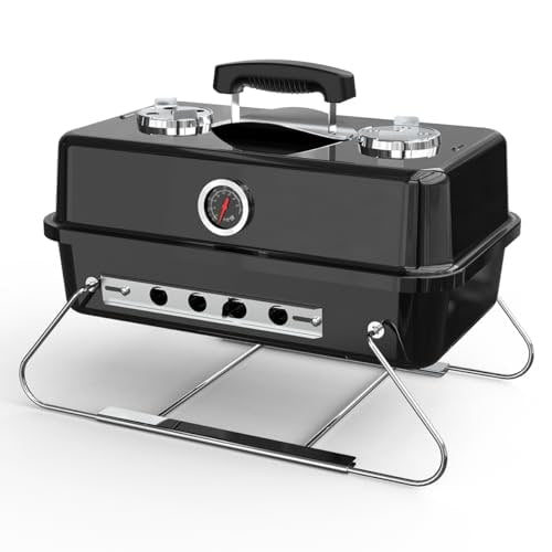 House of Home Portable Folding Charcoal BBQ with Thermometer – product image 2