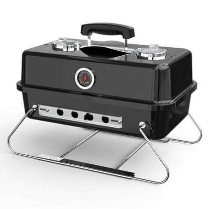 House of Home Portable Folding Charcoal BBQ with Thermometer – product image 2