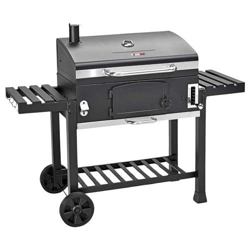 CosmoGrill Outdoor XXL Charcoal Smoker BBQ with Lid & Shelves – product image 2