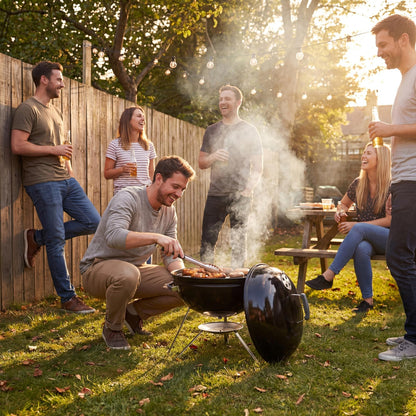 Garden Vida Kansas 16in Freestanding Charcoal BBQ – Black – product image 3