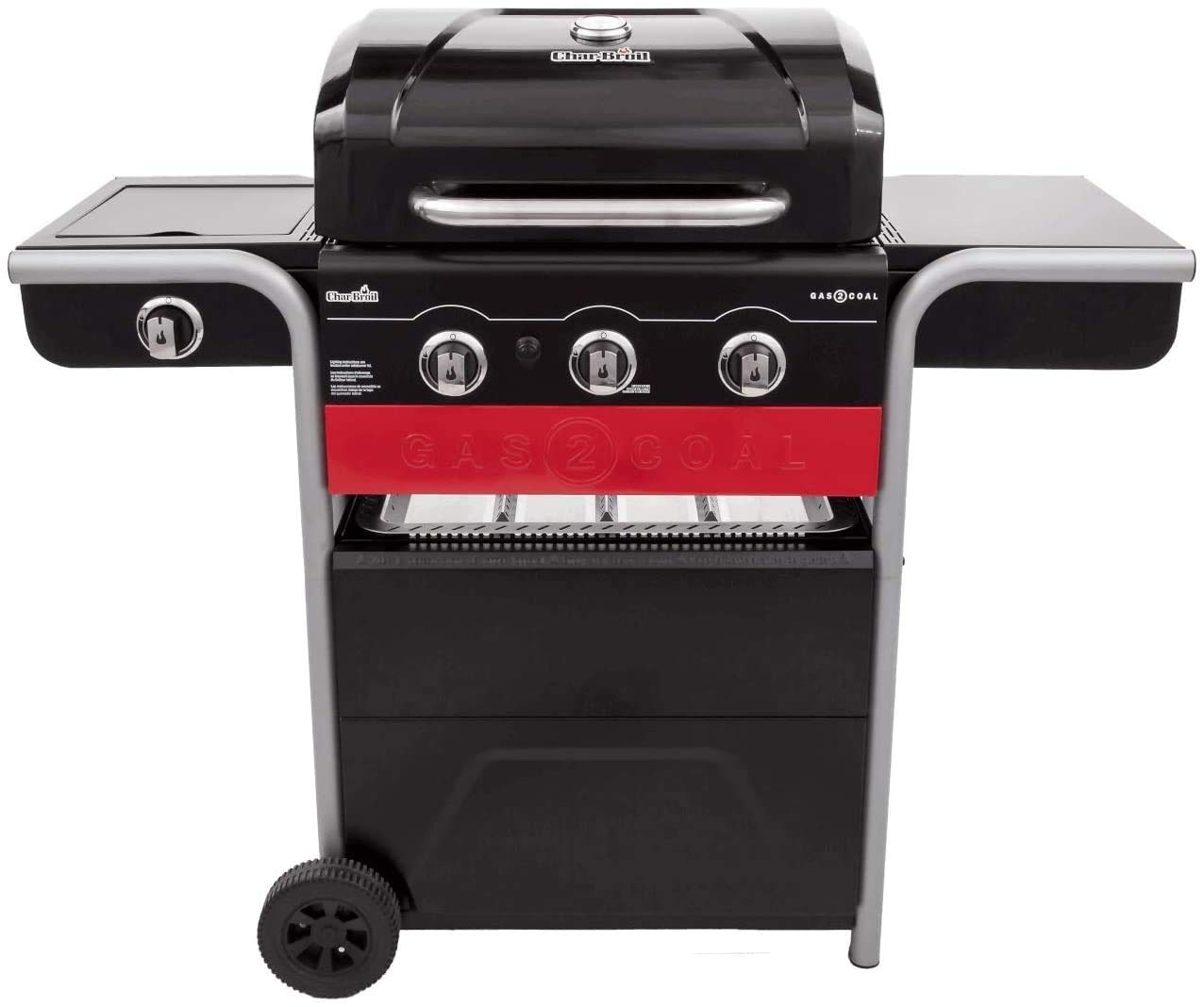 Char-Broil Gas2Coal 440 Hybrid Gas & Charcoal BBQ – Black – product image 14
