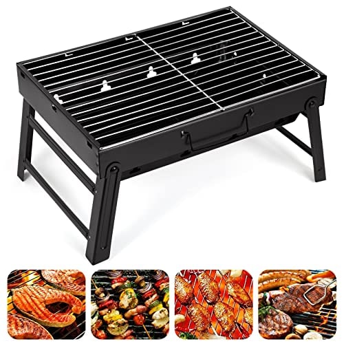 AGM Portable Charcoal BBQ Grill for Camping & Garden