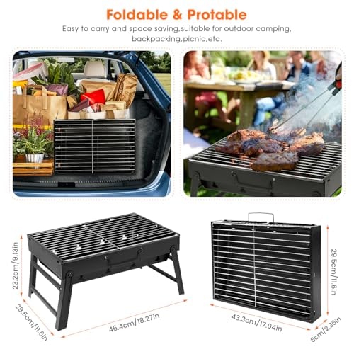AGM Portable Charcoal BBQ Grill for Camping & Garden – product image 4