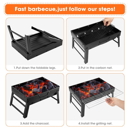 AGM Portable Charcoal BBQ Grill for Camping & Garden – product image 7