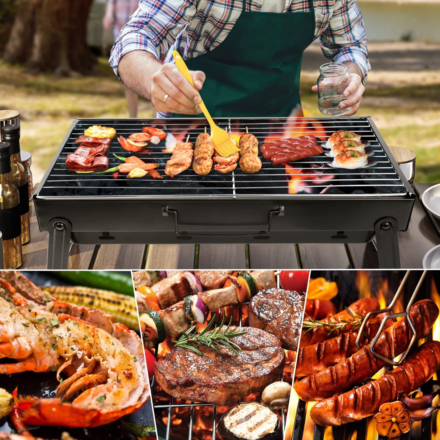 AGM Portable Charcoal BBQ Grill for Camping & Garden – product image 9