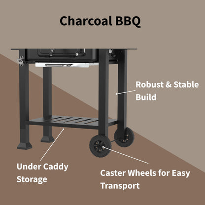 Woodland Charcoal Grill BBQ with Thermometer & Bottle Opener – product image 5