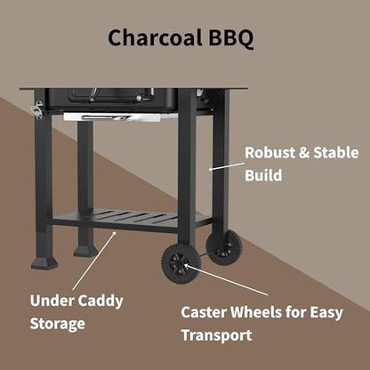 Woodland Charcoal Grill BBQ with Thermometer & Bottle Opener – product image 6
