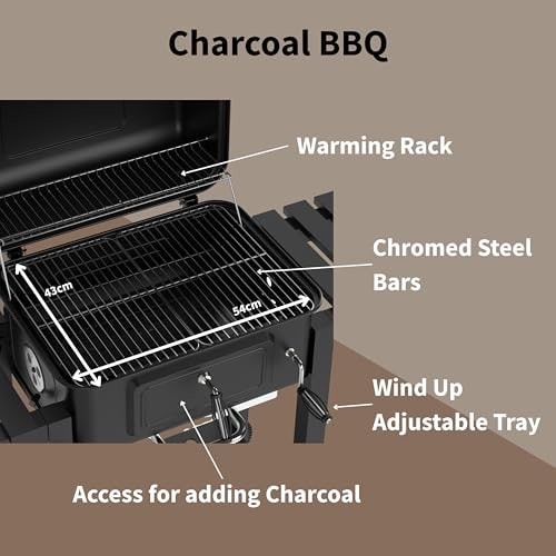 Woodland Charcoal Grill BBQ with Thermometer & Bottle Opener – product image 8