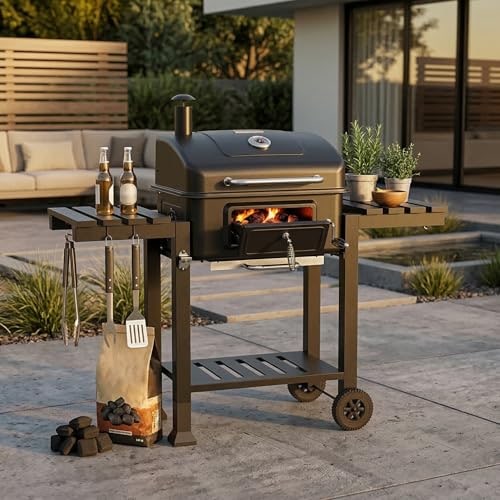 Woodland Charcoal Grill BBQ with Thermometer & Bottle Opener – product image 12