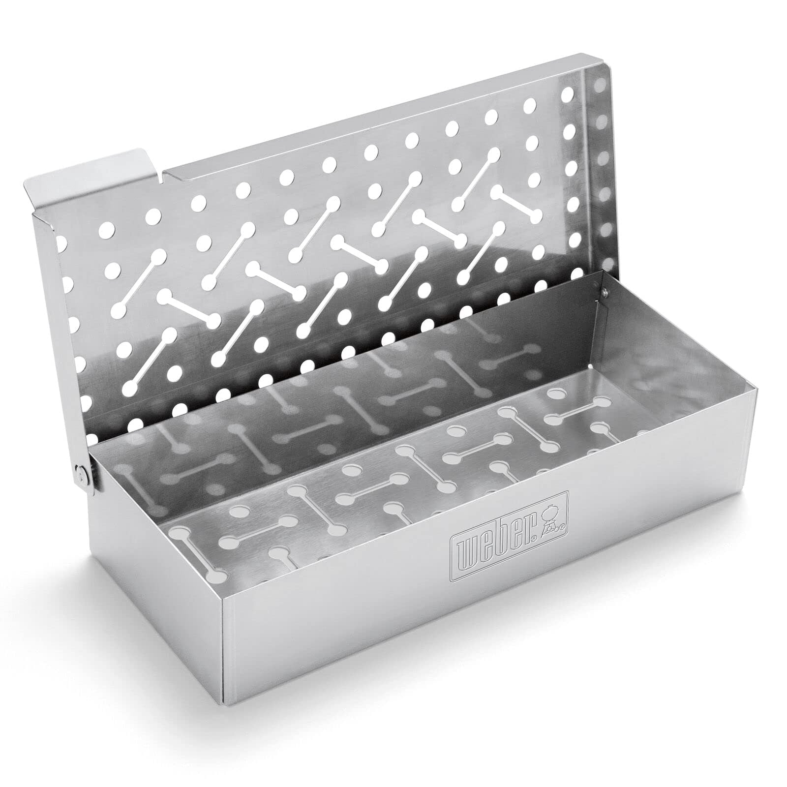 Weber 17622 Stainless Steel Smoker Box & Wood Chips – 24cm – product image 1