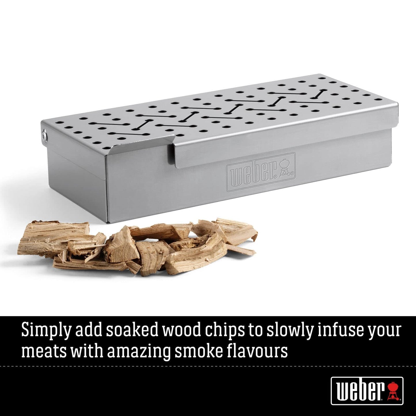 Weber 17622 Stainless Steel Smoker Box & Wood Chips – 24cm – product image 7