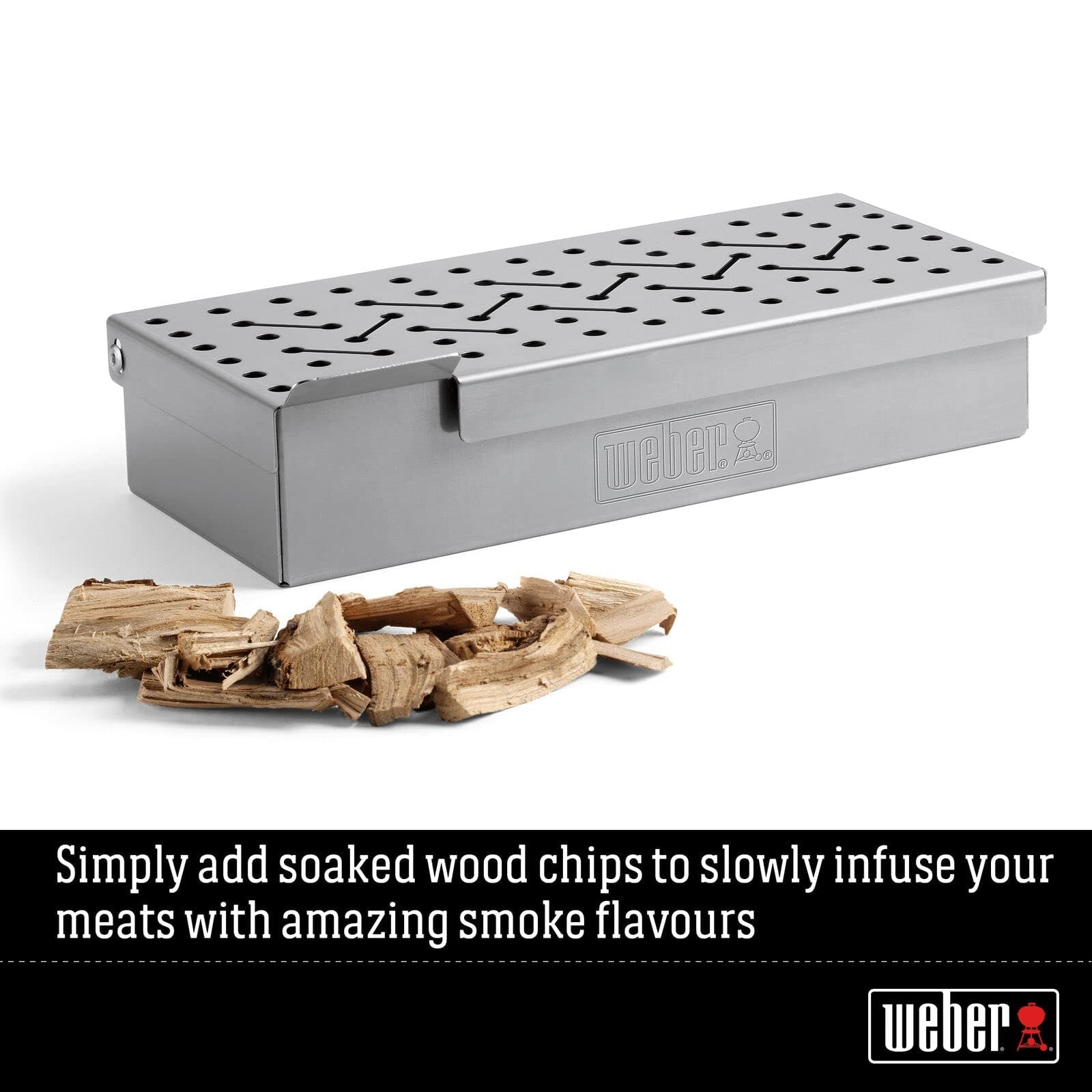 Weber 17622 Stainless Steel Smoker Box & Wood Chips – 24cm – product image 7