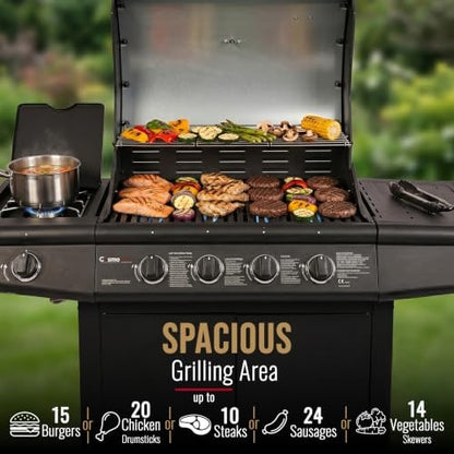 CosmoGrill Pro Deluxe 4+1 Burner Gas BBQ with Side Burner – product image 4