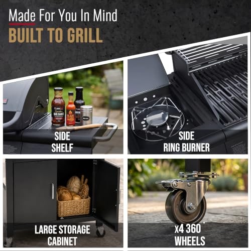 CosmoGrill Pro Deluxe 4+1 Burner Gas BBQ with Side Burner – product image 6