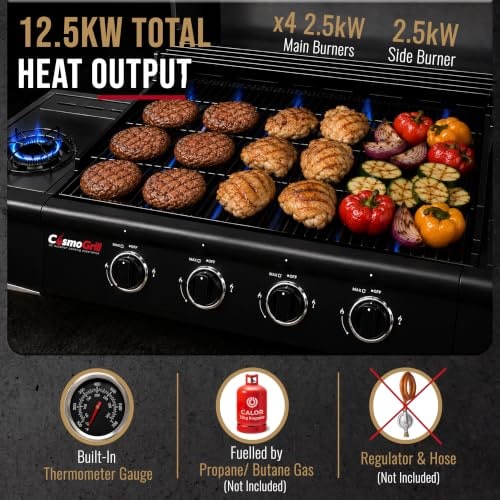 CosmoGrill Pro Deluxe 4+1 Burner Gas BBQ with Side Burner – product image 8