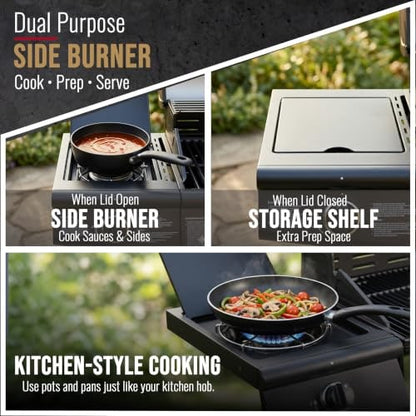 CosmoGrill Pro Deluxe 4+1 Burner Gas BBQ with Side Burner – product image 12