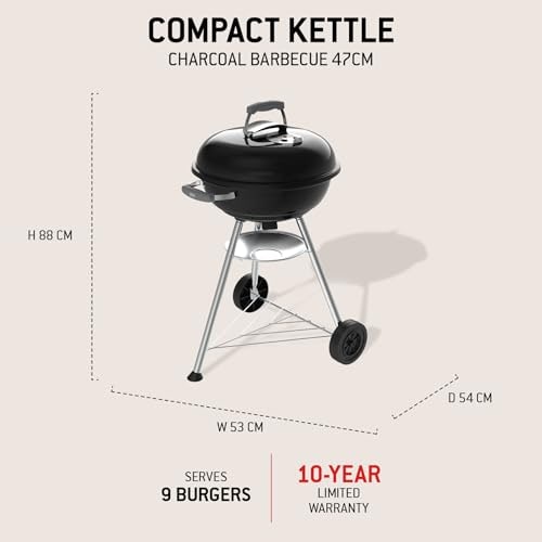 Weber Compact Kettle 47cm Charcoal BBQ with Stand & Wheels – product image 4