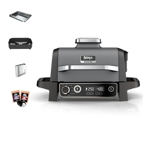 Ninja Woodfire OG701UK Electric BBQ Grill & Smoker – Grey/Black