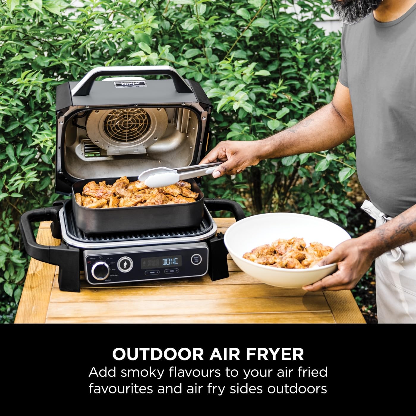 Ninja Woodfire OG701UK Electric BBQ Grill & Smoker – Grey/Black – product image 9