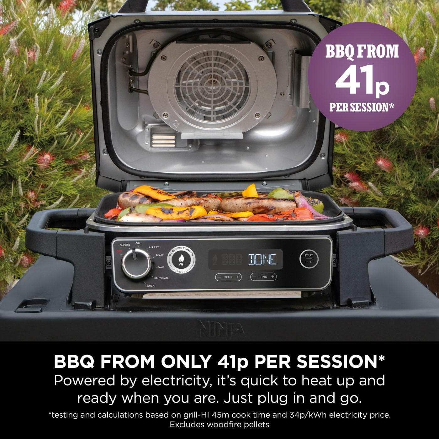 Ninja Woodfire OG701UK Electric BBQ Grill & Smoker – Grey/Black – product image 11