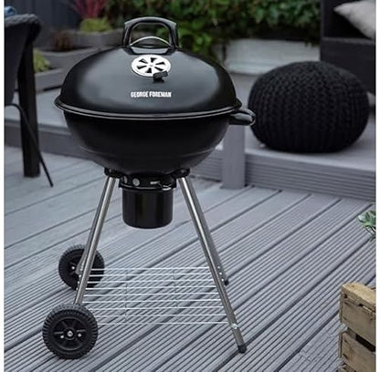 George Foreman 47.5cm Kettle Charcoal BBQ with Wheels – product image 4