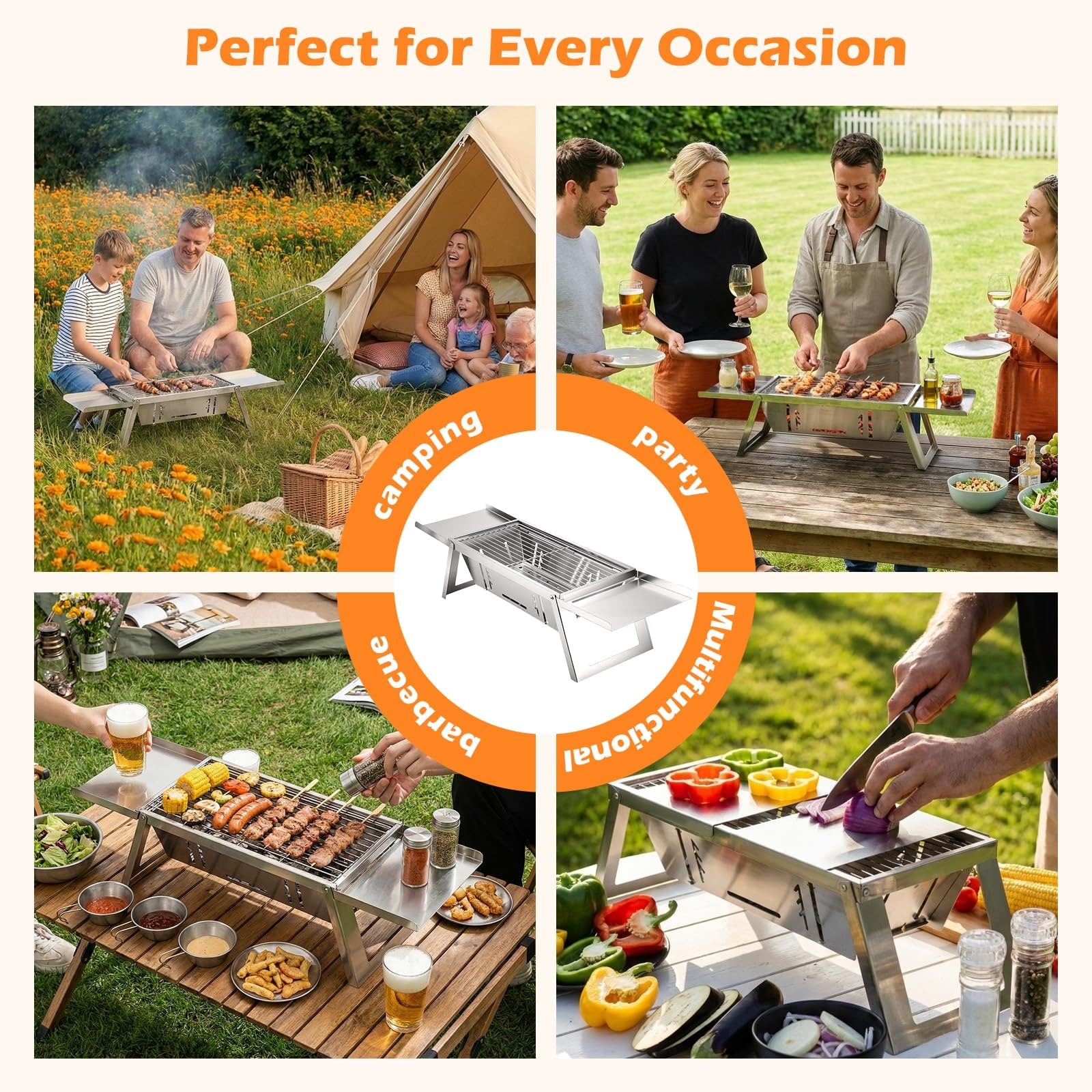 Compact Folding Charcoal BBQ for Camping, Picnic & Garden – product image 5