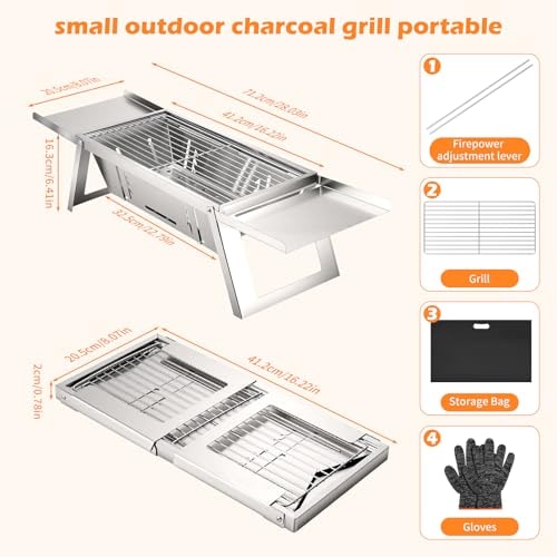 Compact Folding Charcoal BBQ for Camping, Picnic & Garden – product image 12