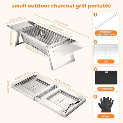 Compact Folding Charcoal BBQ for Camping, Picnic & Garden – product image 12
