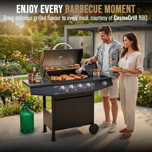 CosmoGrill Original 4+1 Burner Gas BBQ with Side Burner – product image 6