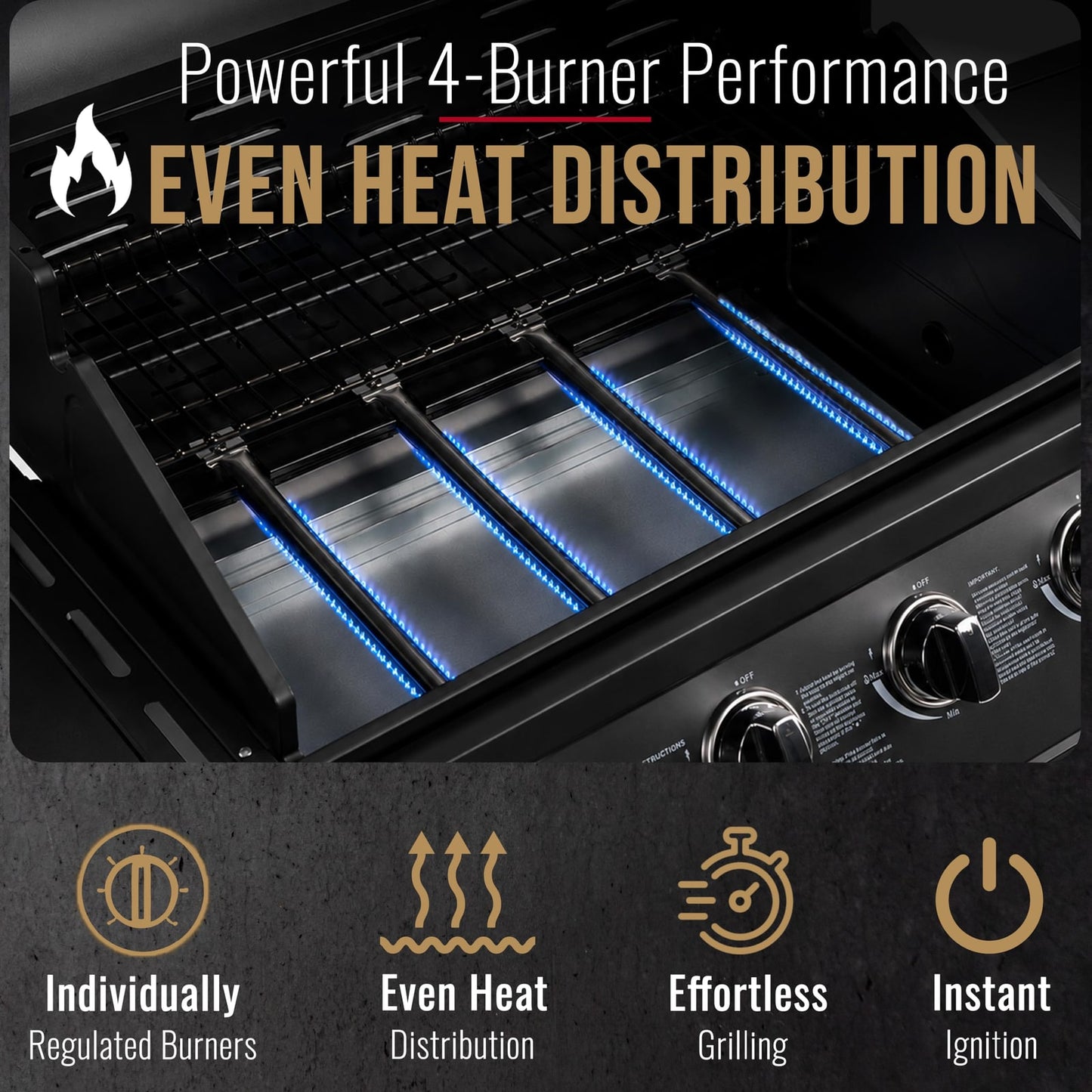 CosmoGrill Original 4+1 Burner Gas BBQ with Side Burner – product image 7