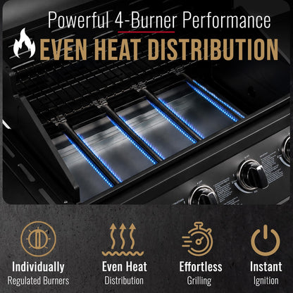 CosmoGrill Original 4+1 Burner Gas BBQ with Side Burner – product image 7