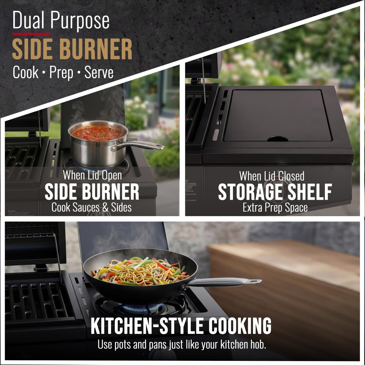 CosmoGrill Original 4+1 Burner Gas BBQ with Side Burner – product image 9