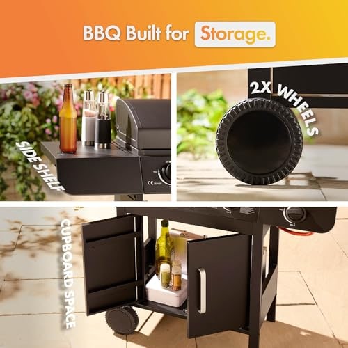 VonHaus 4+1 Burner Gas BBQ with Side Burner & Warming Rack – product image 12