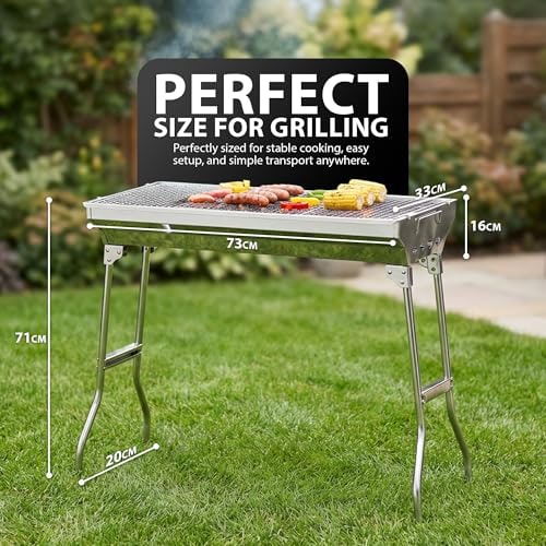 ZENO Folding Portable Charcoal BBQ for Camping & Garden – product image 4