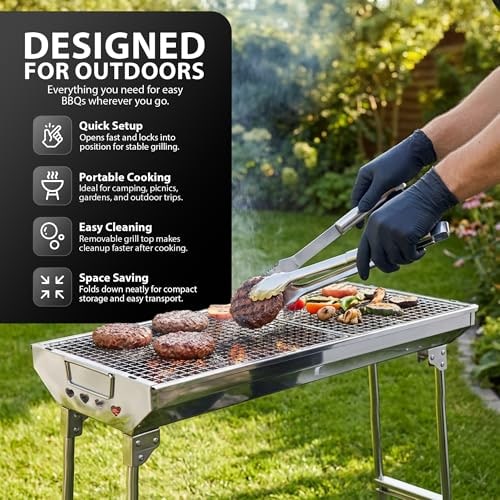 ZENO Folding Portable Charcoal BBQ for Camping & Garden – product image 10
