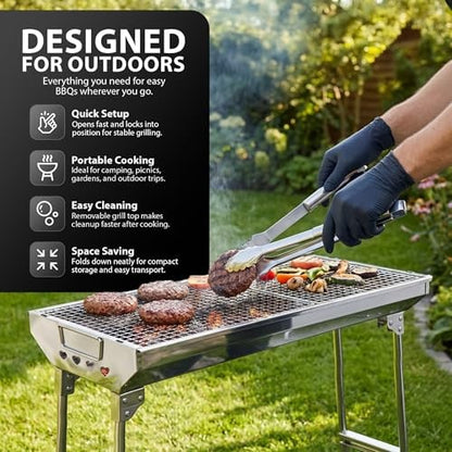 ZENO Folding Portable Charcoal BBQ for Camping & Garden – product image 10