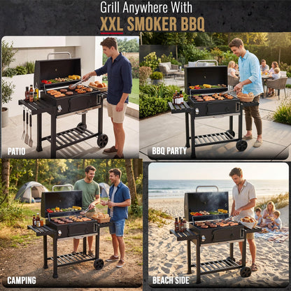 CosmoGrill Outdoor XXL Charcoal Smoker BBQ with Cover – product image 8
