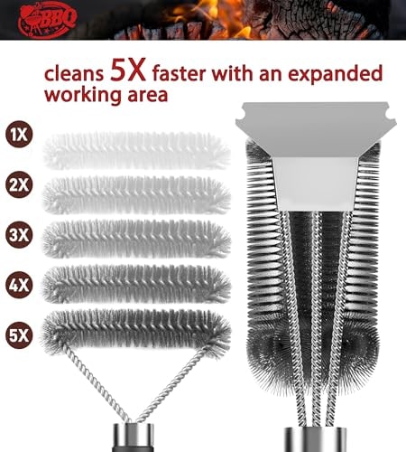 Stainless Steel BBQ Grill Brush & Scraper with Long Handle – product image 8