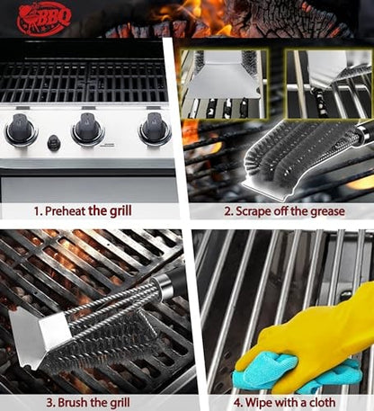 Stainless Steel BBQ Grill Brush & Scraper with Long Handle – product image 10