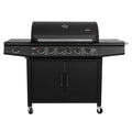 CosmoGrill Pro Deluxe 6+1 Burner Gas BBQ – Black