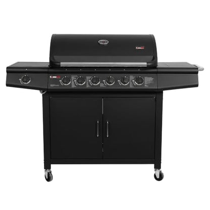 CosmoGrill Pro Deluxe 6+1 Burner Gas BBQ – Black – product image 2