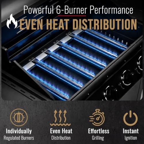 CosmoGrill Pro Deluxe 6+1 Burner Gas BBQ – Black – product image 10