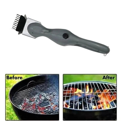 BBQ Grill Cleaning Brush with Steam Function, Stainless Steel, 35cm
