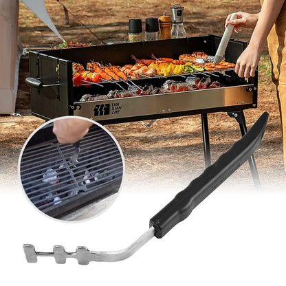 Heat-Resistant BBQ Grill Grate Lifter, Red Handle, 27.5cm