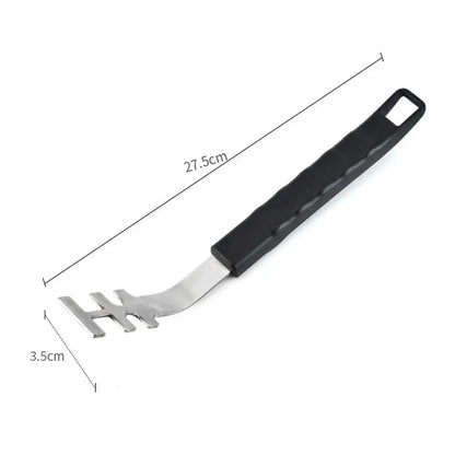 Heat-Resistant BBQ Grill Grate Lifter, Red Handle, 27.5cm