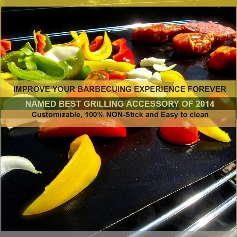 WALFOS PTFE Grill Mat 40 x 33cm Non-Stick Reusable, 230°C