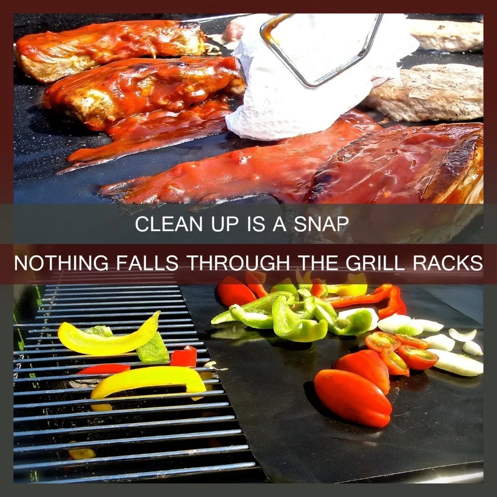 WALFOS PTFE Grill Mat 40 x 33cm Non-Stick Reusable, 230°C