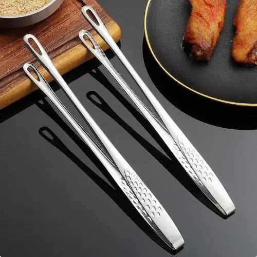 28cm Metal BBQ Tongs for Cooking, Grilling and Serving